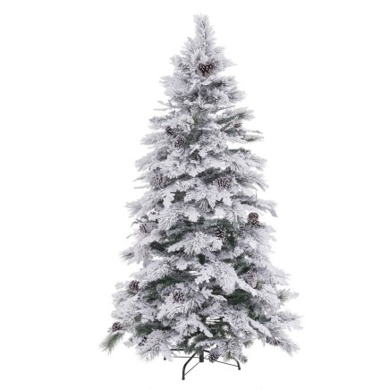 Sapin de Noël artificiel blanc H. 210 cm