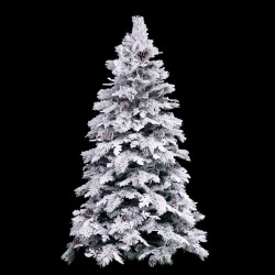 Sapin de Noël artificiel blanc H. 210 cm