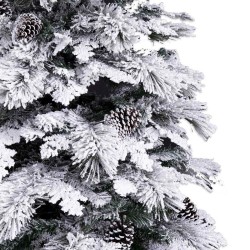 Sapin de Noël artificiel blanc H. 210 cm