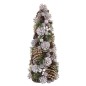 Albero di Natale Bianco Dorato in Plastica Schiuma Ananas 19 x 19 x 48.5 cm