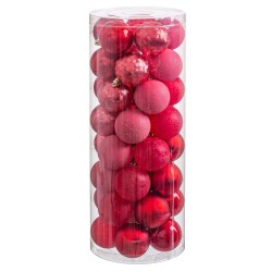 Boules de Noël Rouge Plastique 6 x 6 x 6 cm (40 Unités)