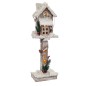 Décorations de Noël Blanc Beige Bois Maison 15 x 9 x 50 cm