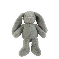 Doudou peluche lapin gris foncé 24x26x28 cm