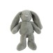 Doudou peluche lapin gris foncé 24x26x28 cm