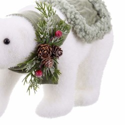 Décorations de Noël Blanc Multicouleur Plastique Polyfoam Tissu Ours 16 x 35 x 21 cm
