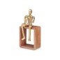 Figurine Décorative Saxophone Doré Bois Métal 13 x 27 x 13 cm