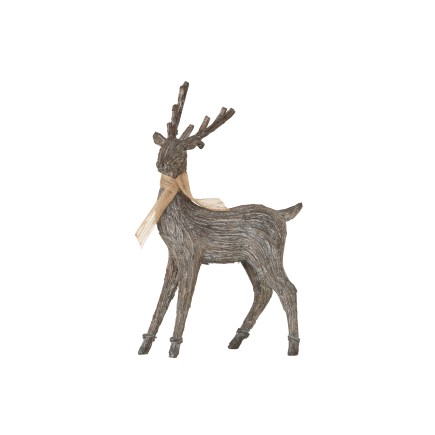 Renne en résine marron 24x10x44 cm
