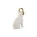 Figura Decorativa Home ESPRIT Blanco Negro Dorado Perro 12 x 18 x 30 cm (2 Unidades)