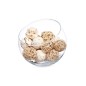 Set de Bolas Decorativas Blanco Marrón (12 Unidades)