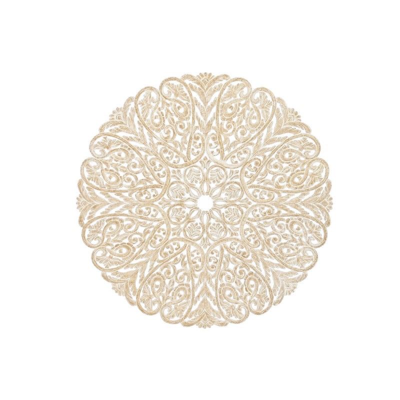 Décoration murale Home ESPRIT Blanc Naturel Mandala Indien 119 x 1,5 x 119 cm