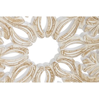Décoration murale Home ESPRIT Blanc Naturel Mandala Indien 119 x 1,5 x 119 cm