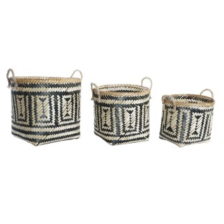 Set de basket DKD Home Decor Colonial Bambou (40 x 38 x 38 cm)