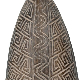 Figura Decorativa Marrón Máscara 22 x 6 x 87 cm