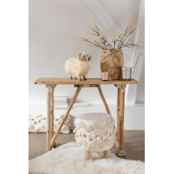 Cabra resina beige Alt. 27 cm