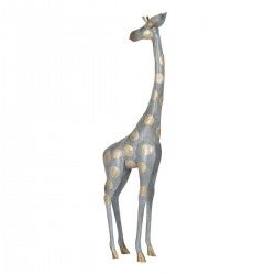 Figurine Décorative Gris Doré Girafe 27 x 12 x 100 cm