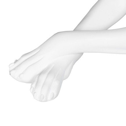 Figurine Décorative Blanc Chien 18 x 12,5 x 37 cm