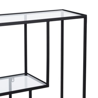 Estantería Negro Cristal Hierro 65 x 25 x 110 cm