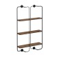 Étagère Marron Noir Fer 47,5 x 13 x 89 cm