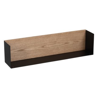 Étagère Marron Noir Bois Fer 60 x 12 x 15 cm