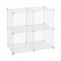 Étagère Confortime Blanc Grille 4 compartiments 35 x 35 cm (6 Unités)