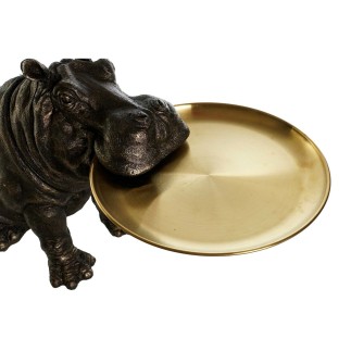 Figurine Décorative DKD Home Decor 74 x 33,5 x 42 cm Cuivre Résine Hippopotame