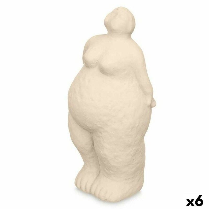 Figurine Décorative Beige Dolomite 14 x 34 x 12 cm (6 Unités) Femme À pied