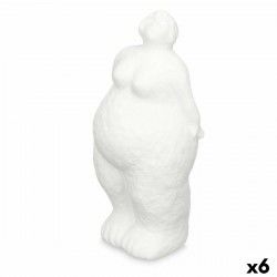 Figurine Décorative Blanc Dolomite 14 x 34 x 12 cm (6 Unités) Femme À pied