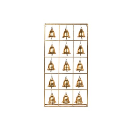 Decoración de Pared Home ESPRIT Dorado Campanas 50 x 10 x 97 cm