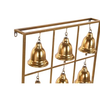 Decoración de Pared Home ESPRIT Dorado Campanas 50 x 10 x 97 cm