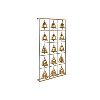 Decoración de Pared Home ESPRIT Dorado Campanas 50 x 10 x 97 cm