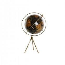 Globe terrestre Home ESPRIT Jaune Marron Noir Vintage 25 x 25 x 42 cm (2 Unités)