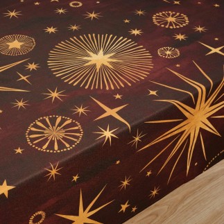 Nappe enduite antitache Mauré Christmas 140 x 140 cm