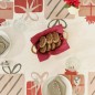 Nappe enduite antitache Mauré Christmas Present  100 x 140 cm