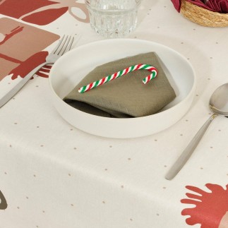 Nappe enduite antitache Mauré Christmas Present  100 x 140 cm