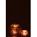 PHOTOPHORE MOSAIQUES VERRE ROUGE/JAUNE