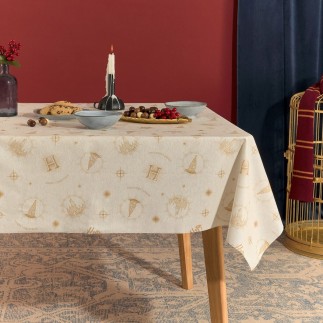 Nappe enduite antitache Harry Potter Hogwarts Christmas 300 x 140 cm