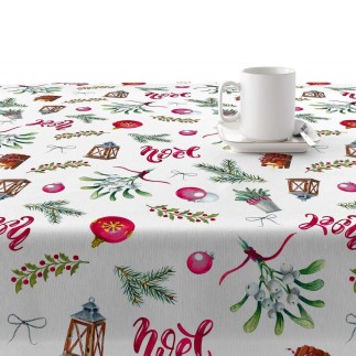 Nappe enduite antitache Mauré Merry Christmas 200 x 140 cm
