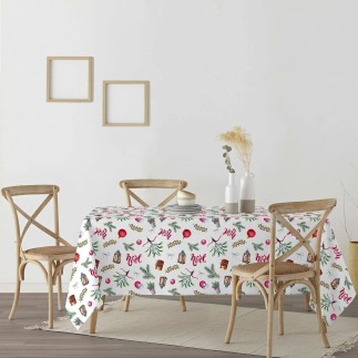 Nappe enduite antitache Mauré Merry Christmas 200 x 140 cm