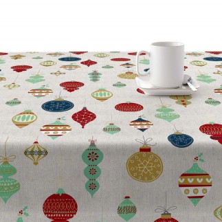 Nappe enduite antitache Mauré Merry Christmas 140 x 140 cm