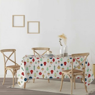 Nappe enduite antitache Mauré Merry Christmas 140 x 140 cm