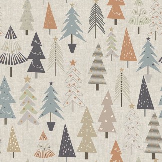 Nappe enduite antitache Mauré Merry Christmas 140 x 140 cm