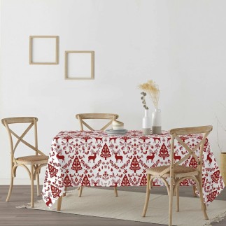 Nappe enduite antitache Mauré Merry Christmas 100 x 140 cm