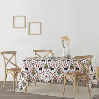 Nappe enduite antitache Mauré Merry Christmas 100 x 140 cm