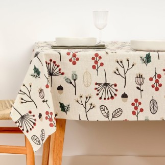 Nappe enduite antitache Mauré Merry Christmas 100 x 140 cm