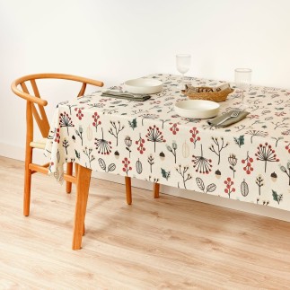 Nappe enduite antitache Mauré Merry Christmas 100 x 140 cm