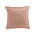 Coussin gaufré en coton rose clair 50x50cm