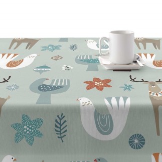 Nappe enduite antitache Mauré Merry Christmas 200 x 140 cm