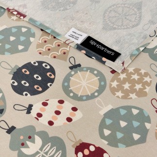 Nappe enduite antitache Mauré Merry Christmas 140 x 140 cm