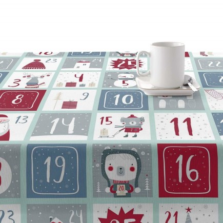 Nappe enduite antitache Mauré Merry Christmas 140 x 140 cm