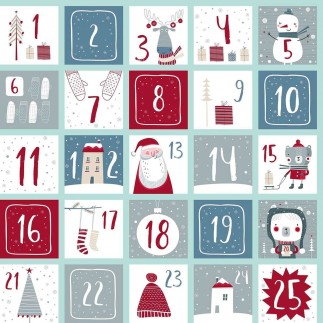 Nappe enduite antitache Mauré Merry Christmas 140 x 140 cm